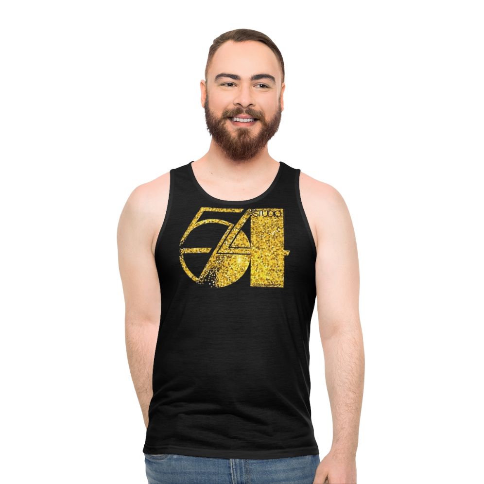 Studio 54 inspired unisex disco tank top