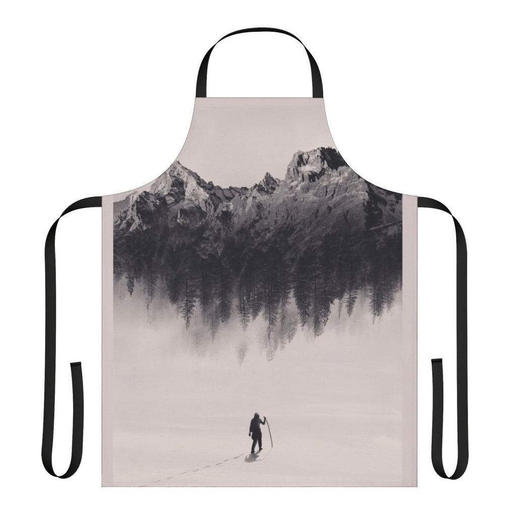 Stylish adventure apron featuring a nature-inspired double exposure design