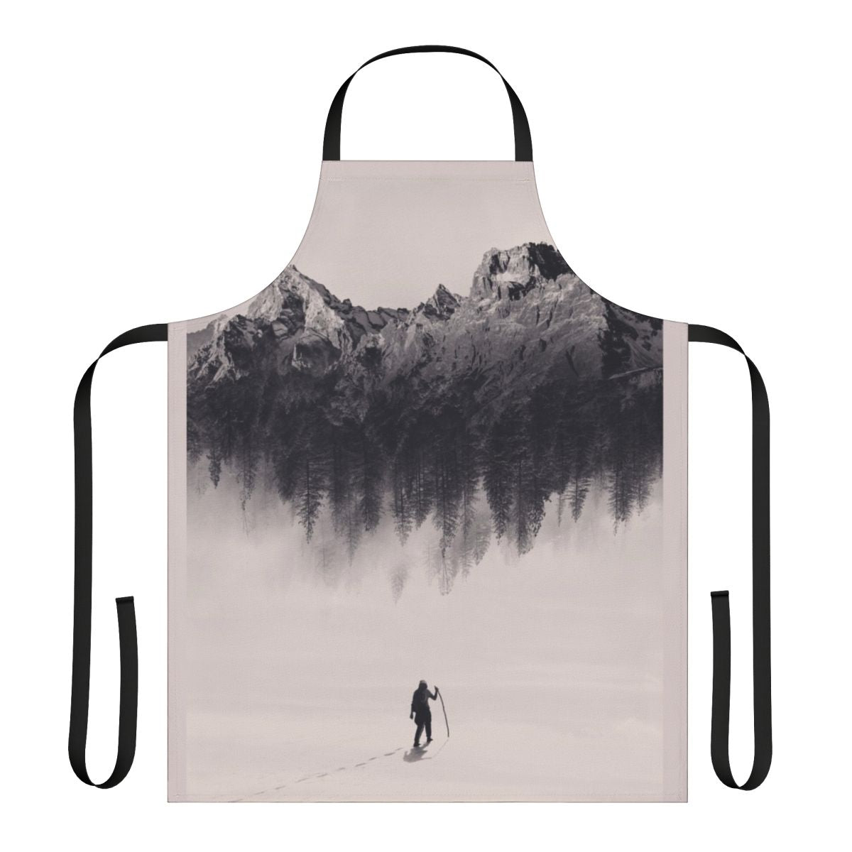 Stylish adventure apron featuring a nature-inspired double exposure design