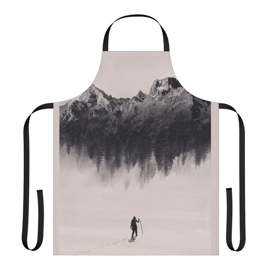 Stylish adventure apron featuring a nature-inspired double exposure design