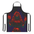 A visually striking apron featuring a fire elemental design, perfect for fans of fantasy art and dark fantasy aesthetics.