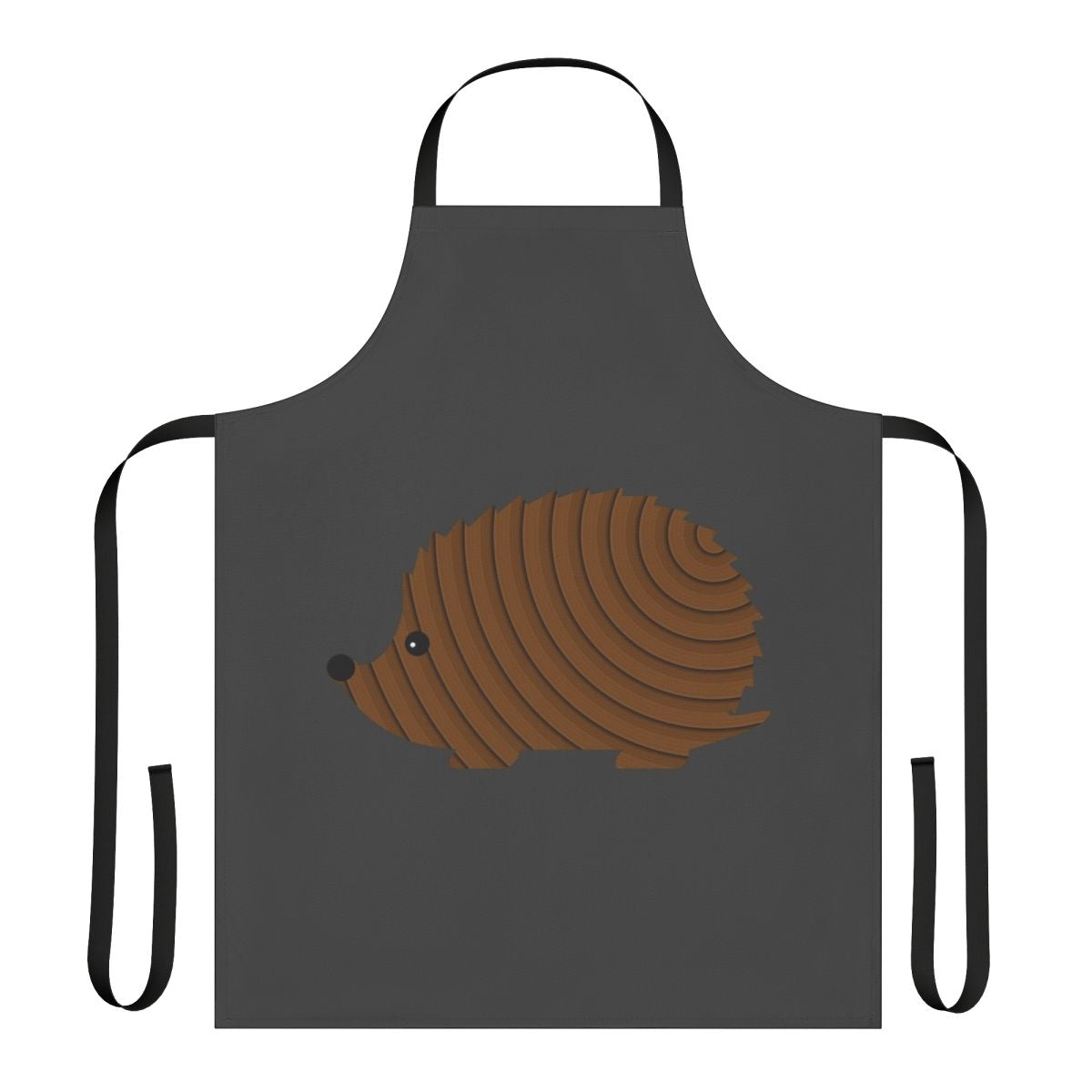 Hedgehog themed apron with a colorful, abstract design
