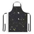 Vibrant apron featuring the iconic Hubble Deep Field image, showcasing the beauty of the universe.