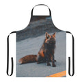 Melanistic fox on an apron, a unique and striking wildlife photography design