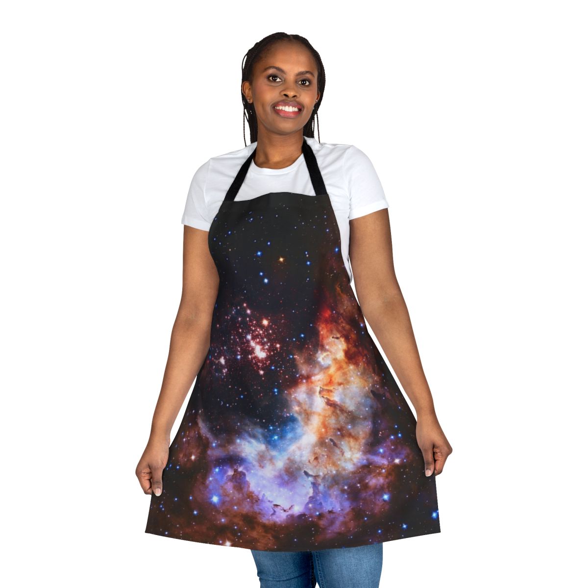 Apron featuring a vibrant image of the Westerlund 2 nebula, a stellar nursery in the Milky Way galaxy