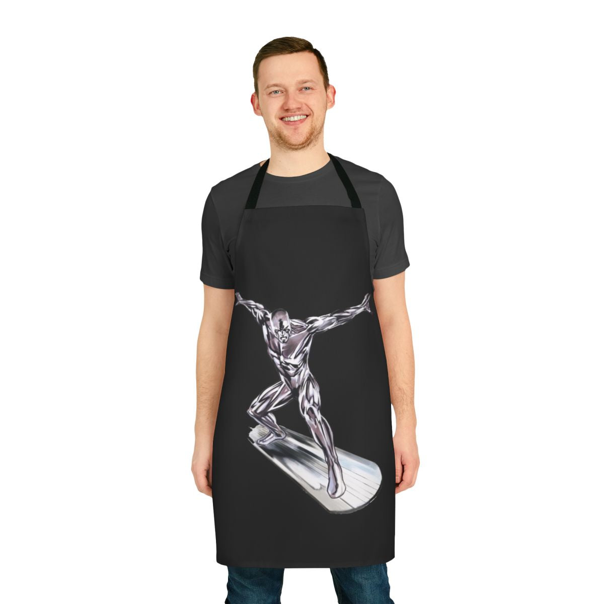 A vibrant apron featuring the iconic "Great Wave off Kanagawa" design, perfect for surfers and ocean enthusiasts.