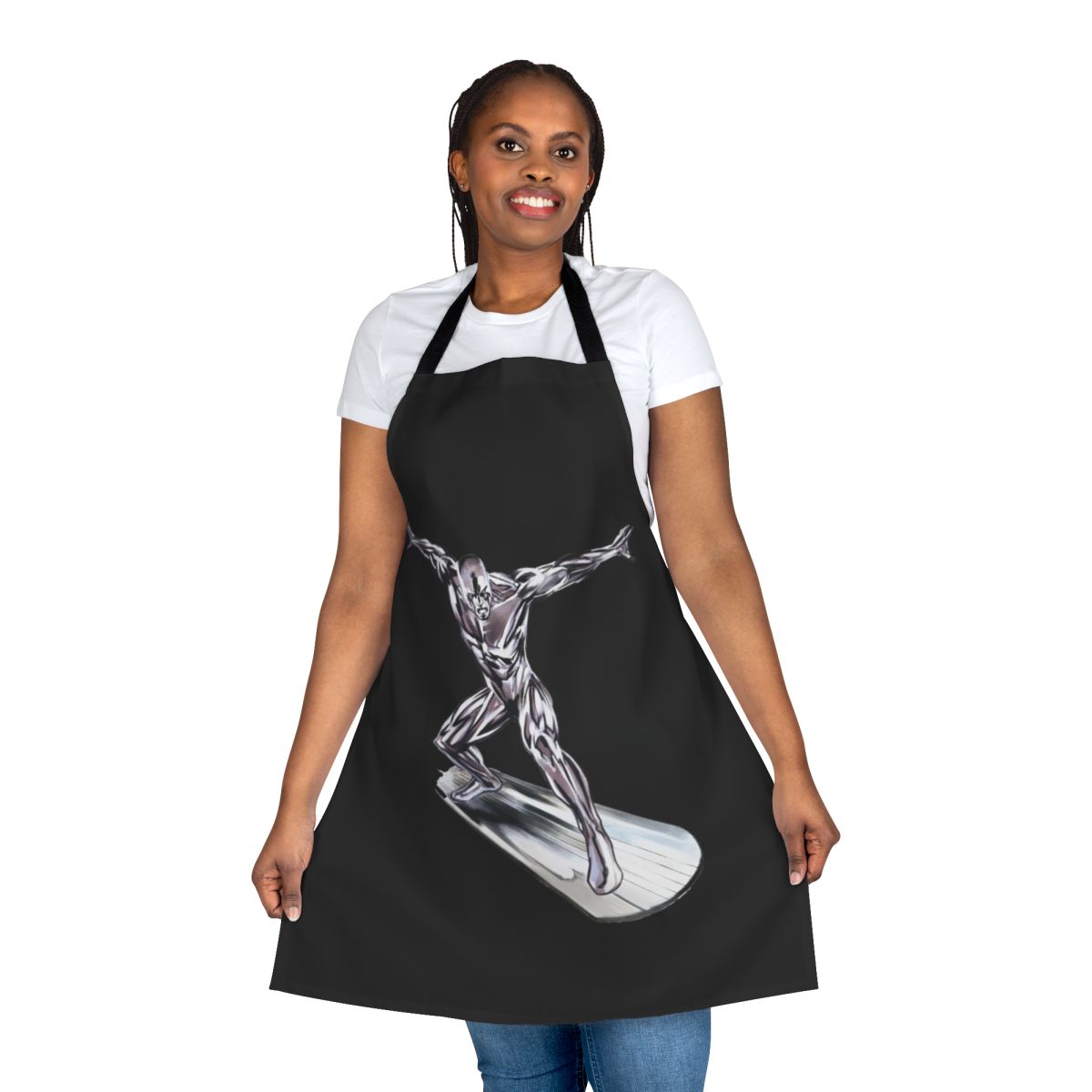 A vibrant apron featuring the iconic "Great Wave off Kanagawa" design, perfect for surfers and ocean enthusiasts.