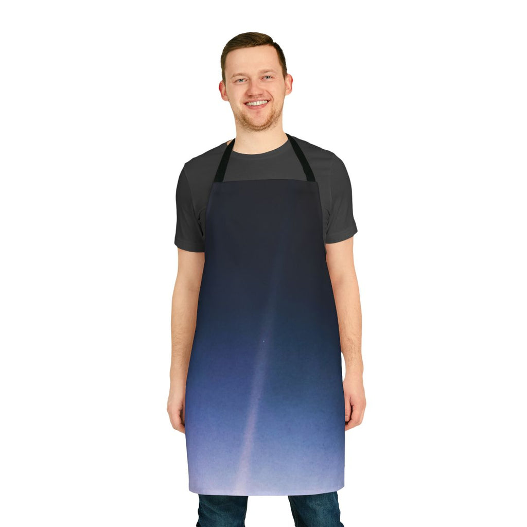 Pale Blue Dot Apron featuring Voyager 1 inspired space exploration graphics
