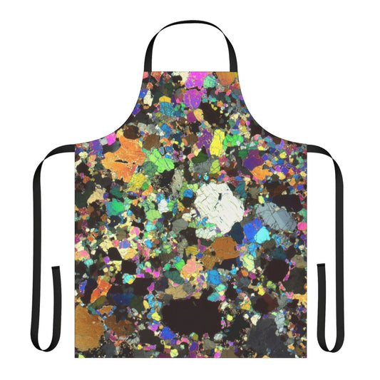 Peridotite thin section apron, featuring a beautiful and rare geological specimen