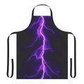 Purple thunder bolt design on a high-quality apron