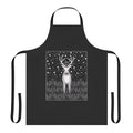 Elegant reindeer apron with a winter wildlife design