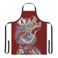 Yakuza-style tattoo design printed on a high-quality apron for the kitchen