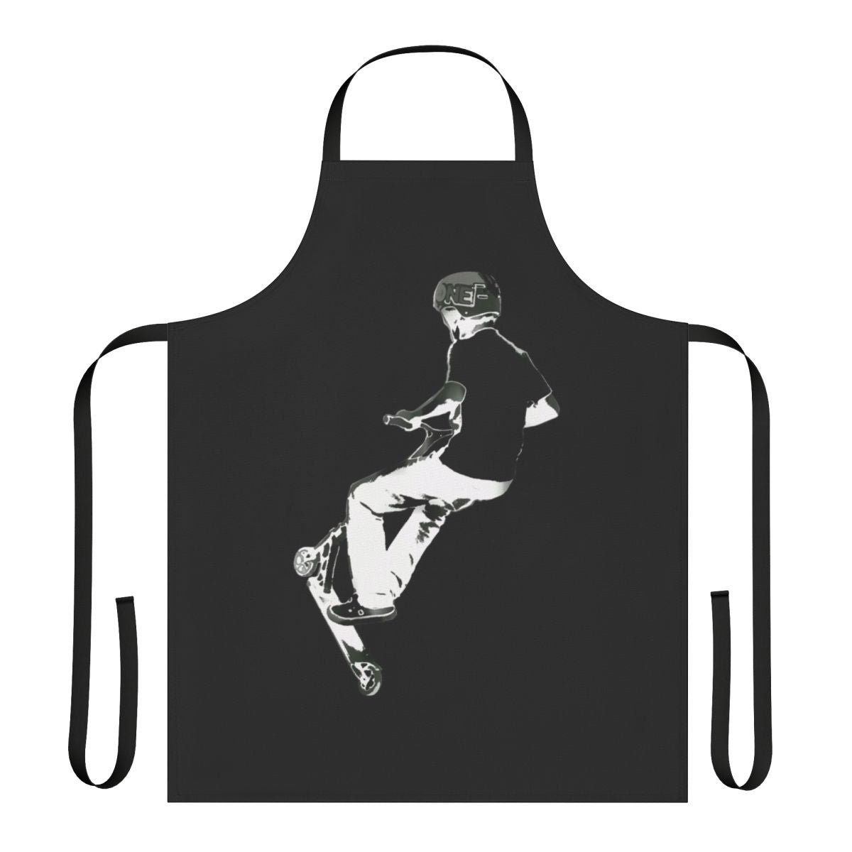 Apron with scooter stunt and trick design for outdoor sports and extreme activities