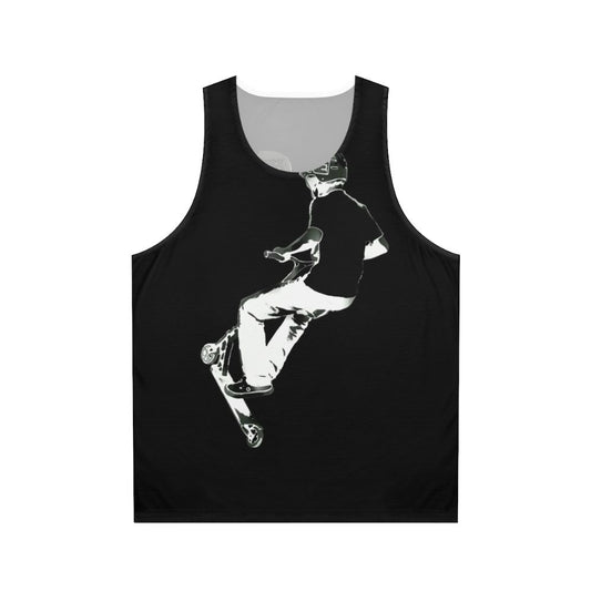 Unisex tank top featuring stunt scooter tricks