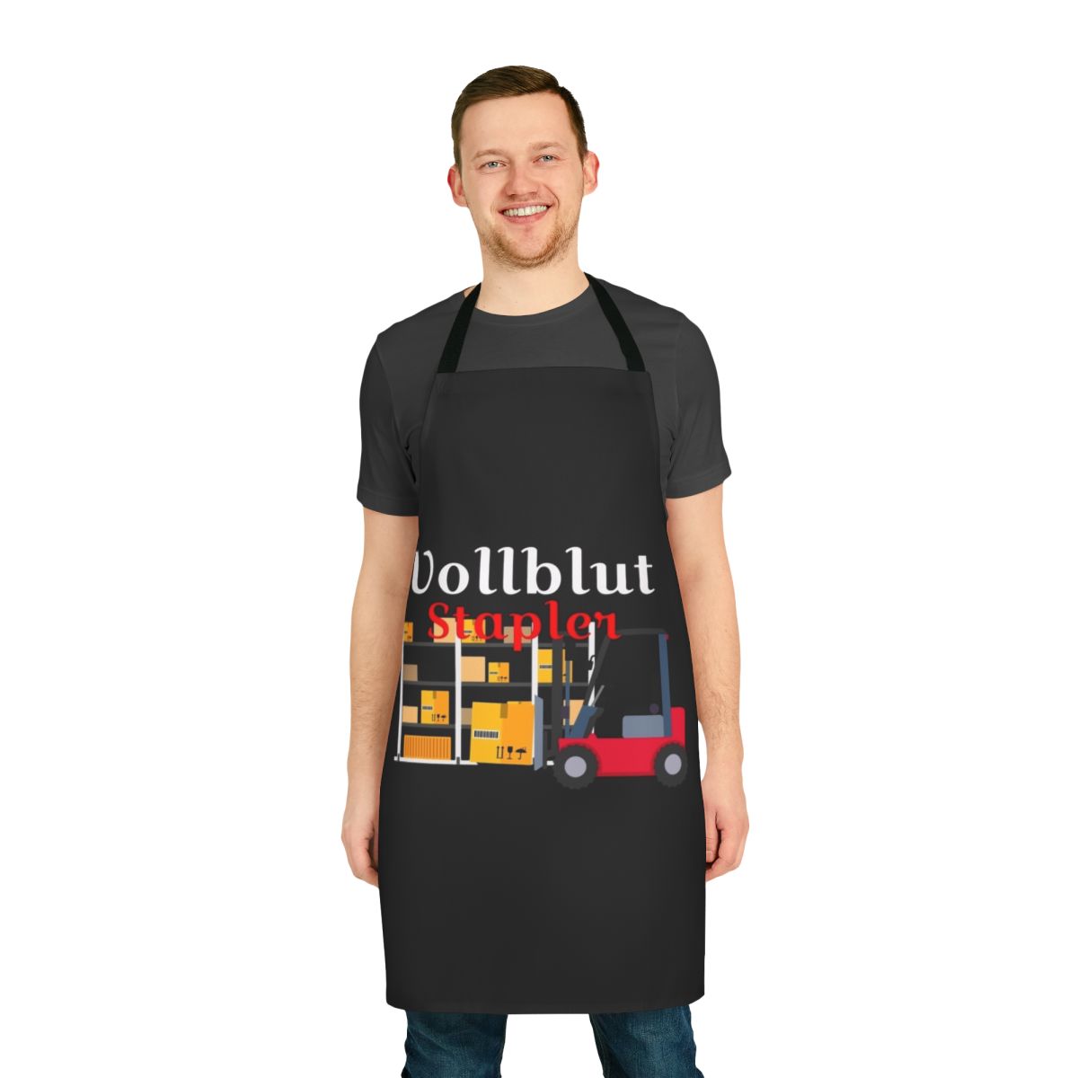 Durable and functional stackable apron for warehouse, pallet, and industrial work