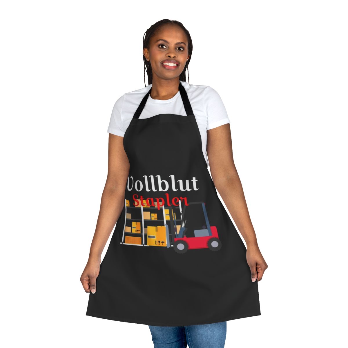Durable and functional stackable apron for warehouse, pallet, and industrial work