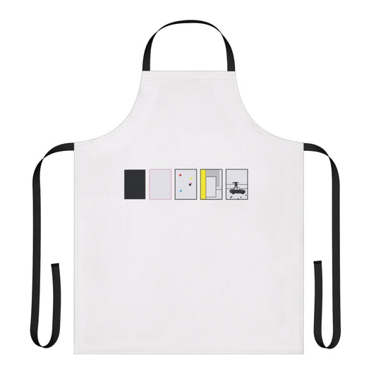 1975 band logo on a stylish, minimalist apron