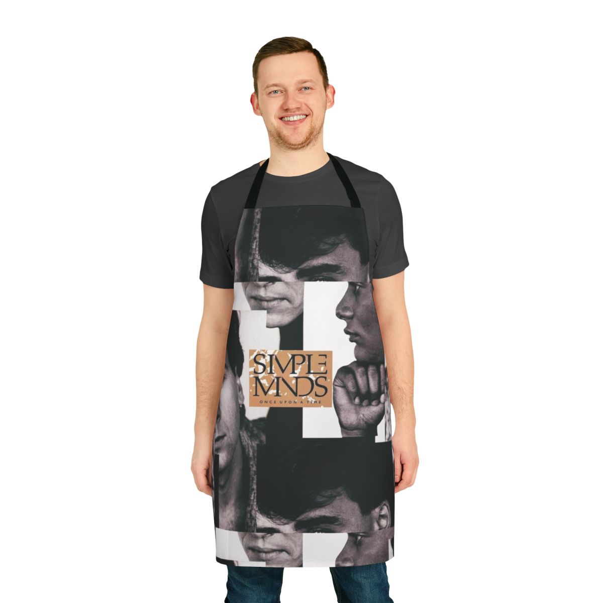 Simple Minds inspired kitchen apron with album art