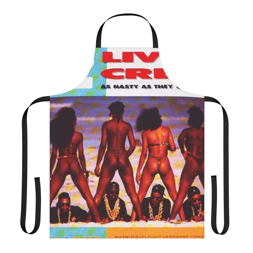 2 Live Crew themed apron with bold graphic design
