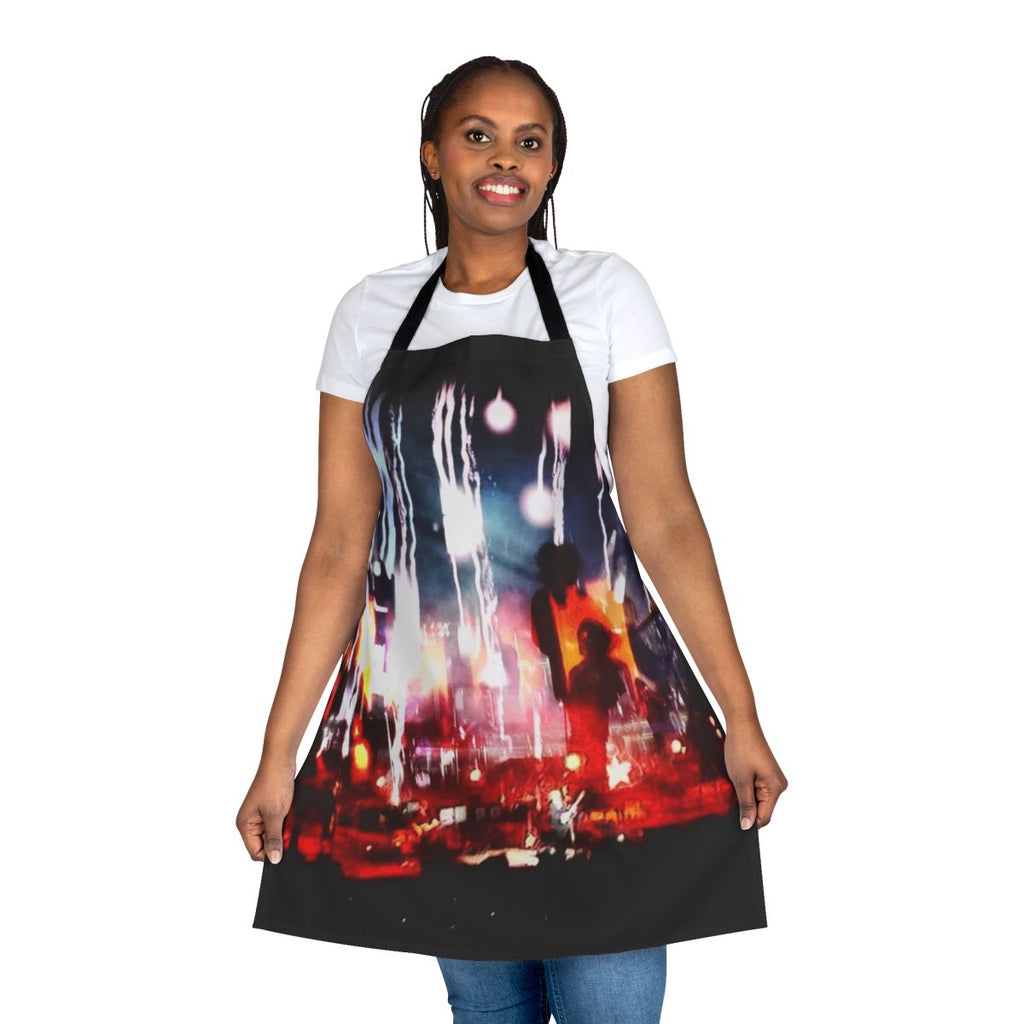Stylish 2016 The Cure inspired apron with trippy abstract blend of colors