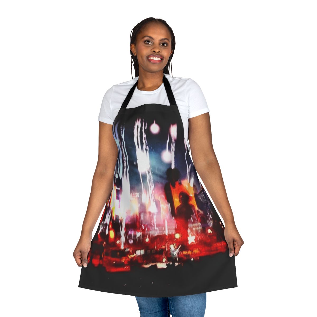 Stylish 2016 The Cure inspired apron with trippy abstract blend of colors