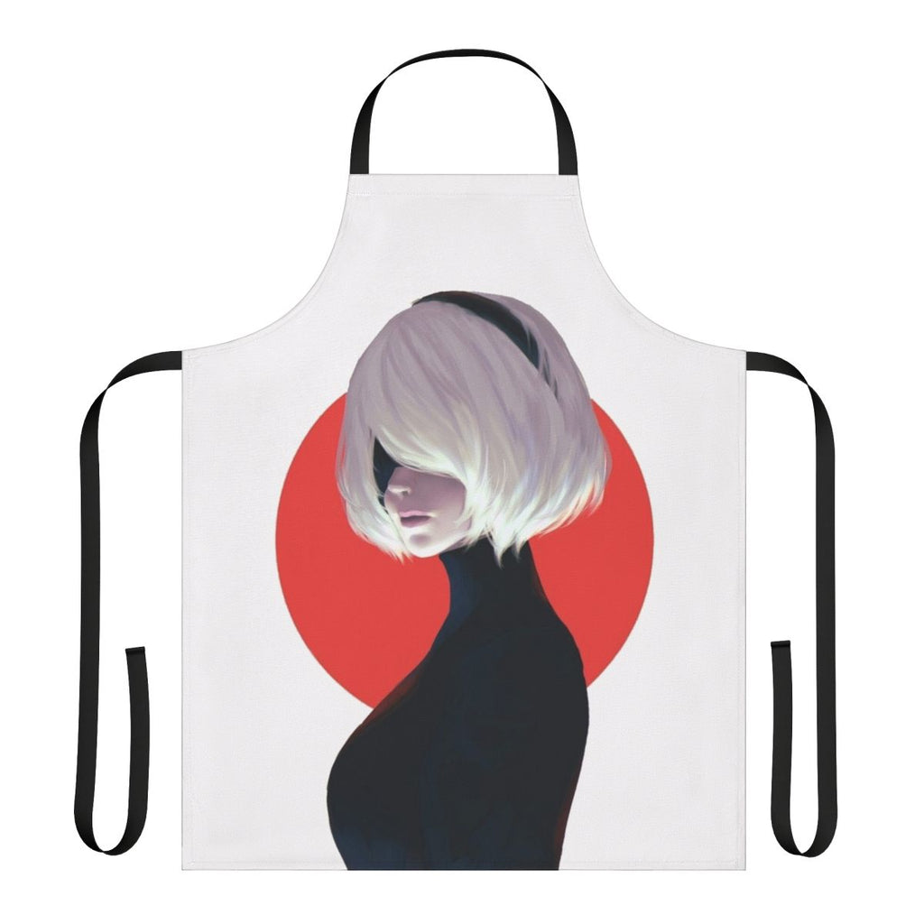 Nier Automata inspired 2B cosplay apron featuring a sleek, elegant design