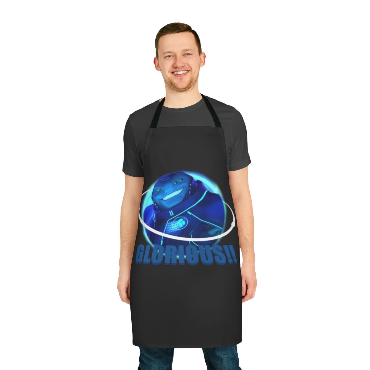 Vibrant 3 Below themed apron with Varvatos Vex design