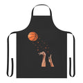 Person wearing a basketball-themed 3-point apron