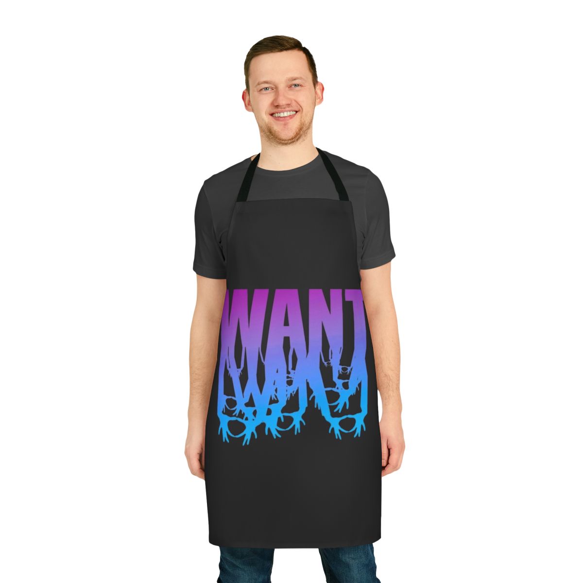 3oh3 inspired apron with band and music design