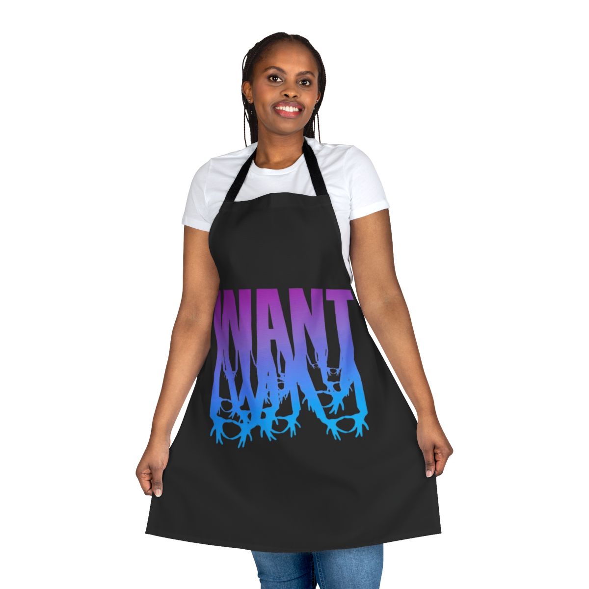 3oh3 inspired apron with band and music design