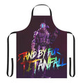 Illustration of a stylish 4K apron featuring a holo pilot design, suitable for music lovers and gamers.