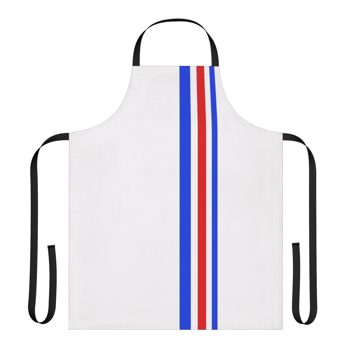 60s mod-inspired apron with geometric diamond pattern in black and white