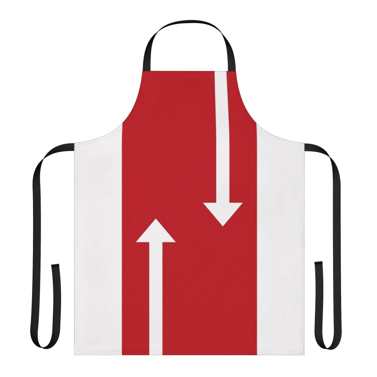 Stylish 60s mod-inspired apron with a retro geometric pattern