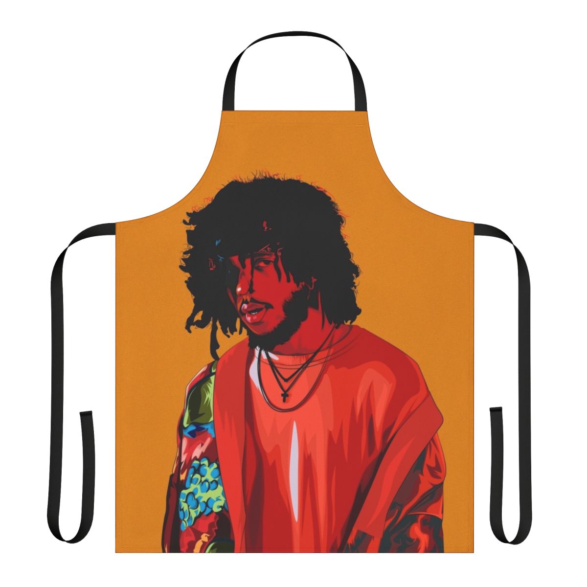 Illustration of a bear on a black apron, representing the 6lack artist brand
