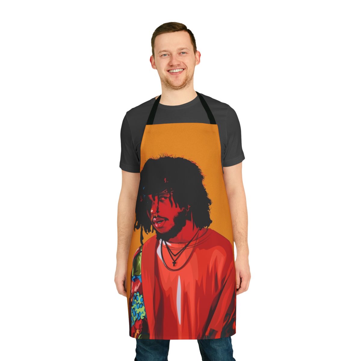 Illustration of a bear on a black apron, representing the 6lack artist brand
