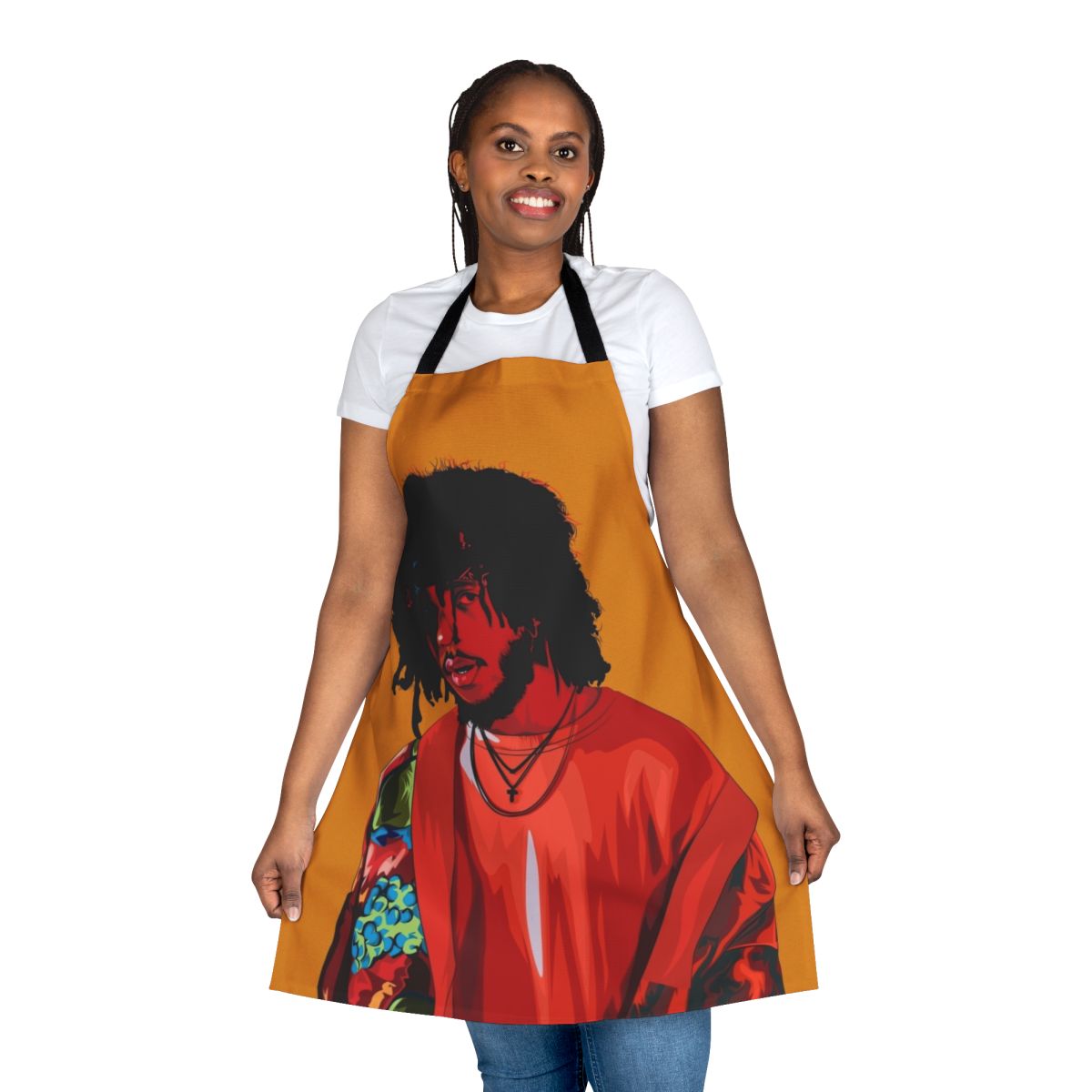 Illustration of a bear on a black apron, representing the 6lack artist brand