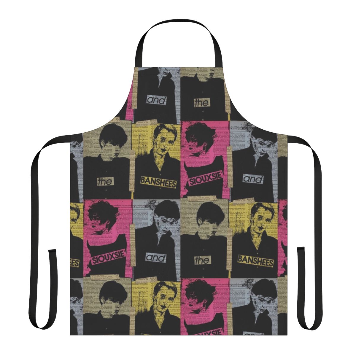 Vibrant 80s music genre-inspired apron for SATB singers and bands