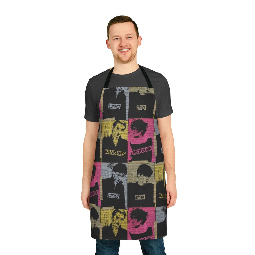Vibrant 80s music genre-inspired apron for SATB singers and bands