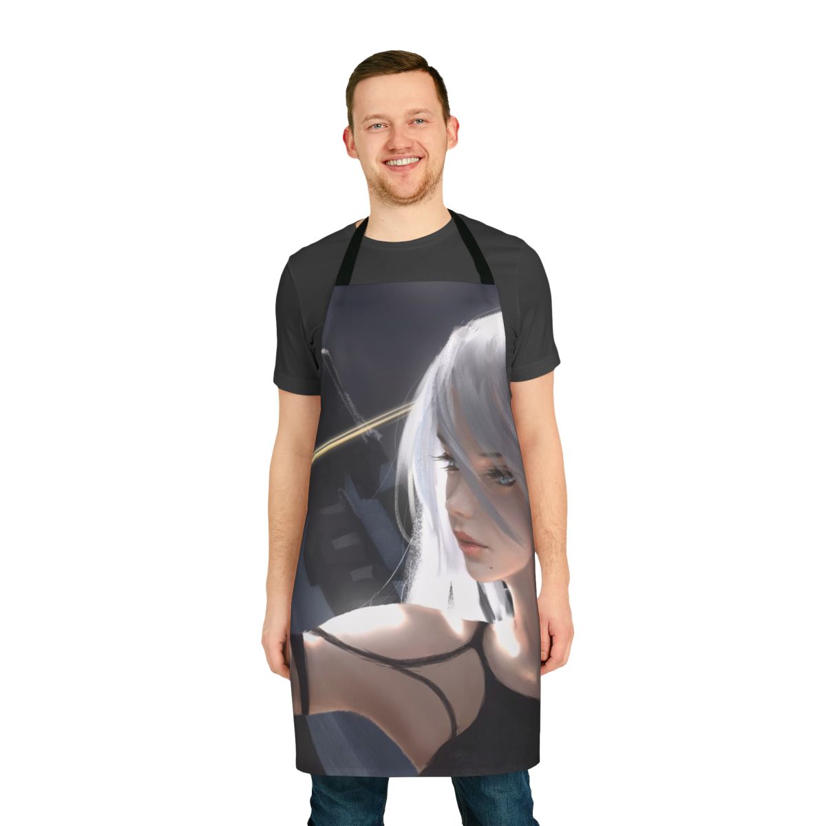 A2 themed apron inspired by the Nier Automata video game character