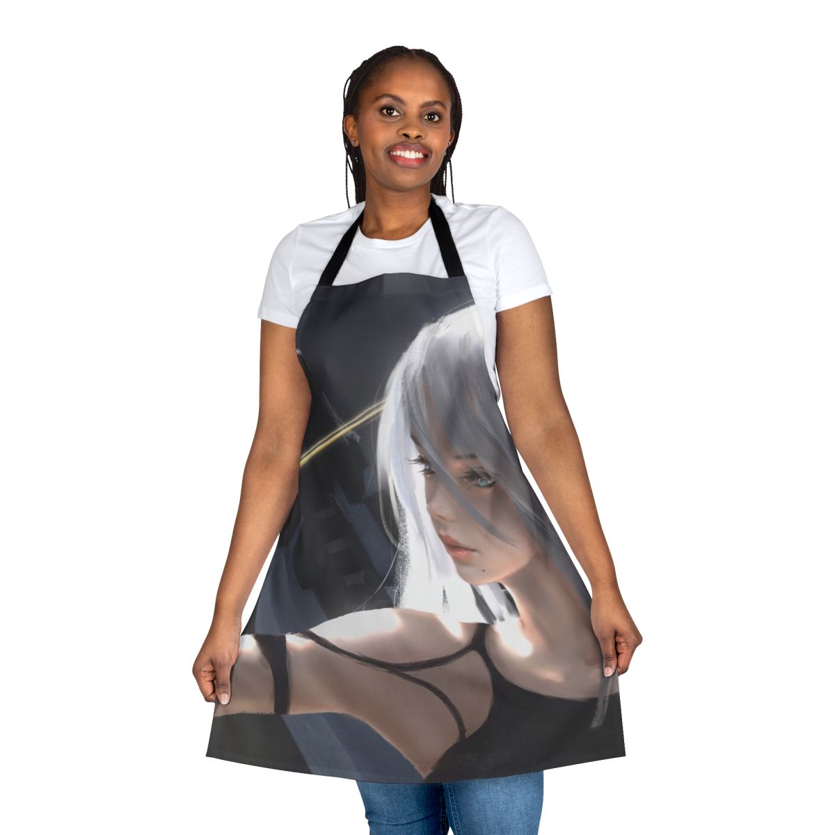 A2 themed apron inspired by the Nier Automata video game character