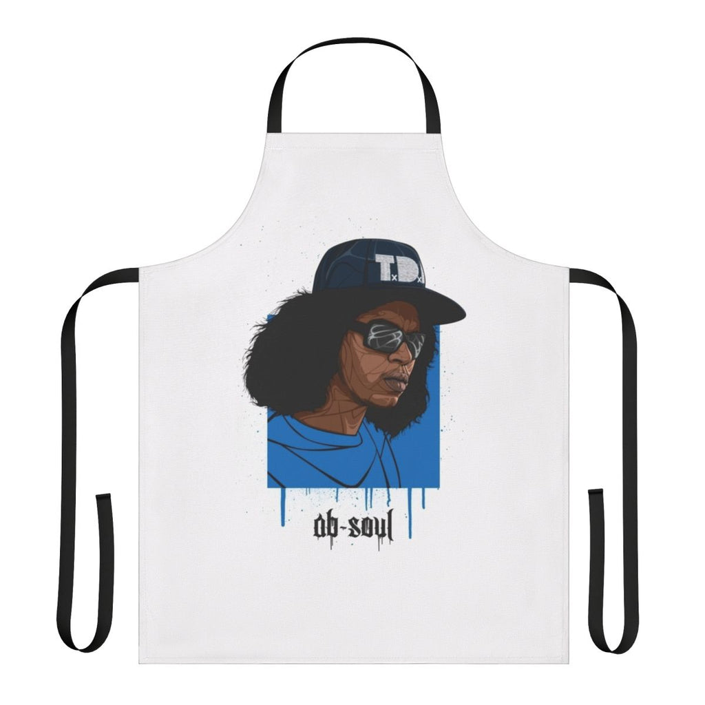 Graphic apron featuring the artistic design of rapper Ab Soul