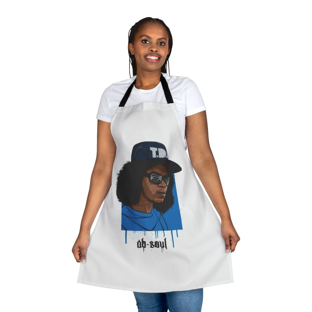 Graphic apron featuring the artistic design of rapper Ab Soul