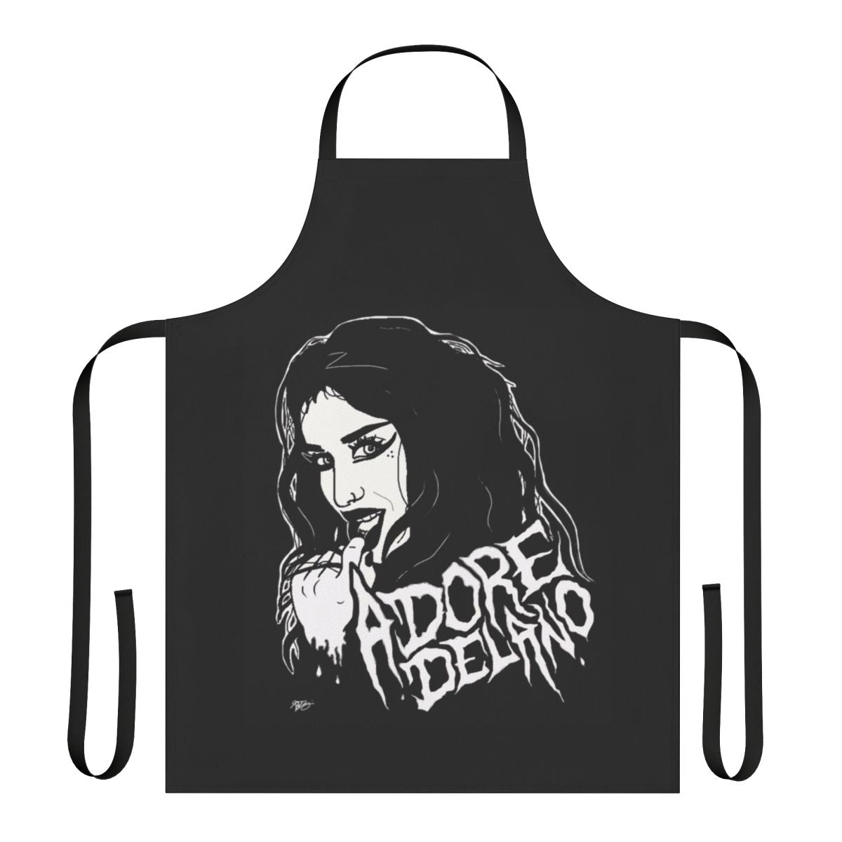 Stylish Adore Delano inspired apron featuring punk design