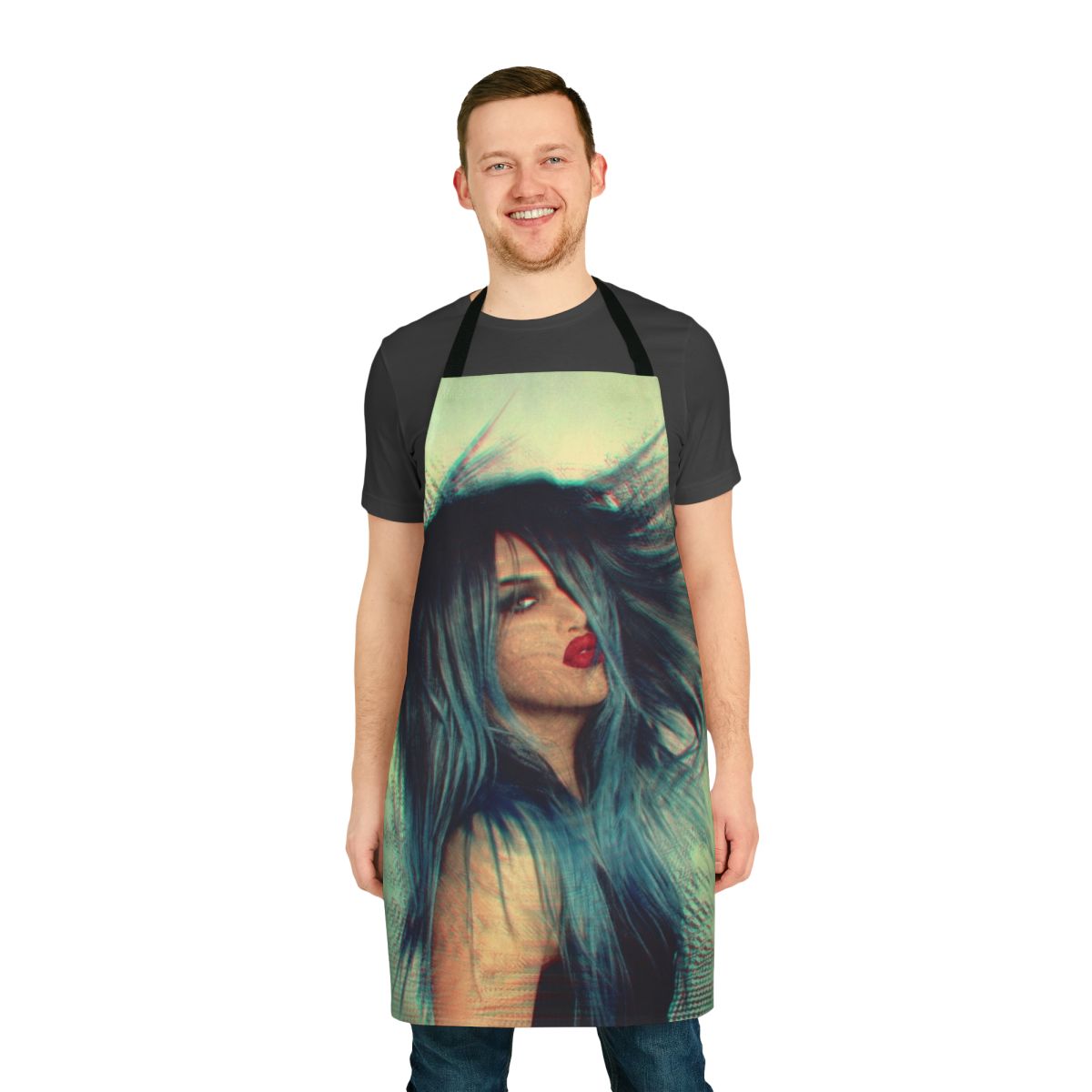 Adore Delano-inspired apron with drag queen design