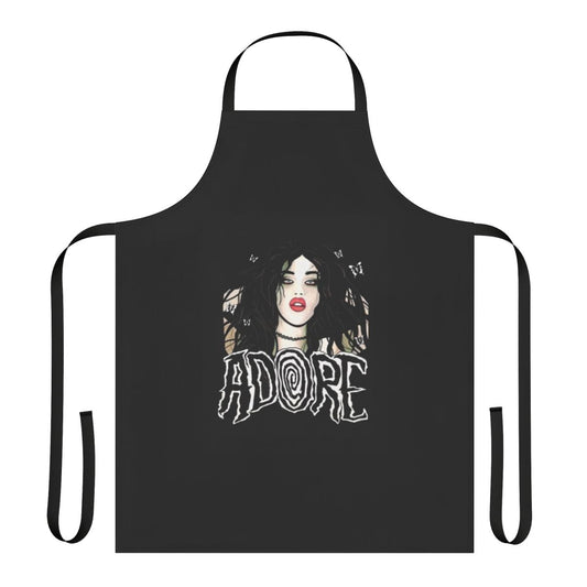 Adore Delano inspired apron with punk and goth design elements