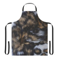 Elegant African animal print apron with wild dog fur design