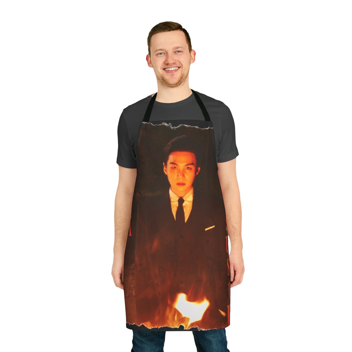 Agust D Inspired Apron with Line Art Design