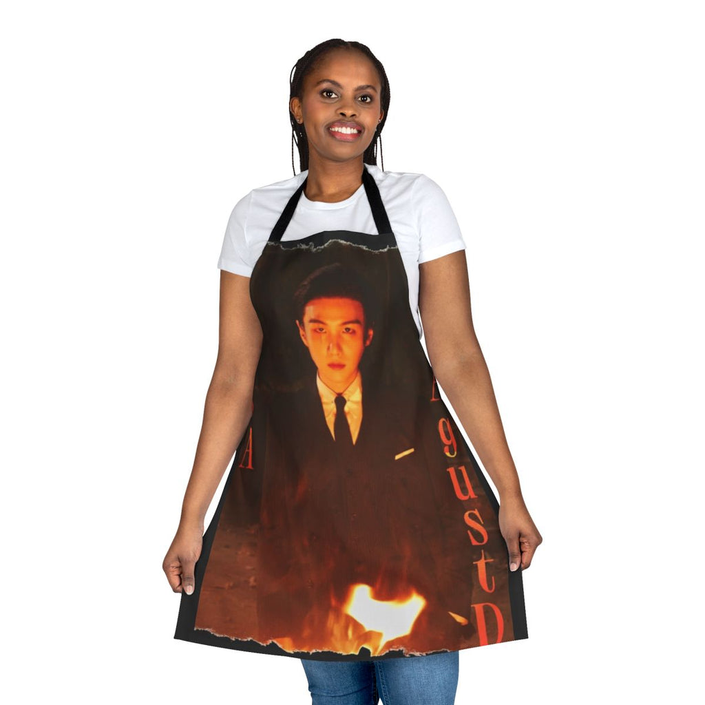Agust D Inspired Apron with Line Art Design
