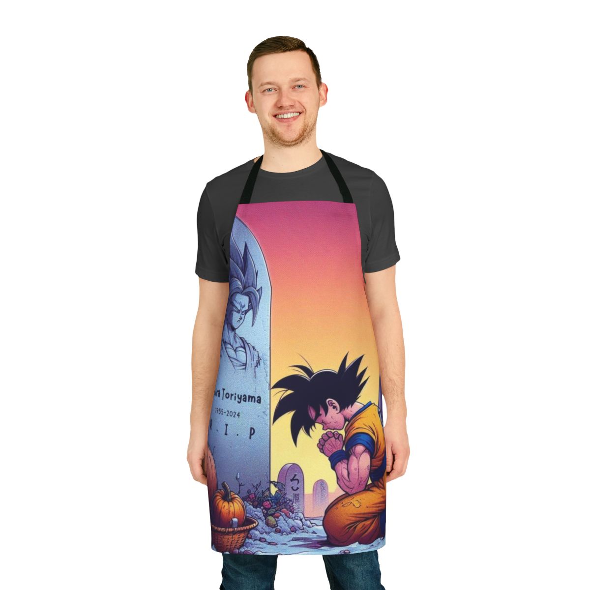 Stylish apron featuring characters from the Akira Toriyama anime series Dragon Ball