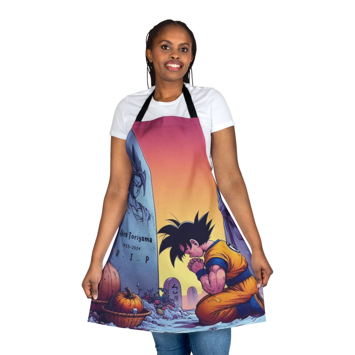 Stylish apron featuring characters from the Akira Toriyama anime series Dragon Ball